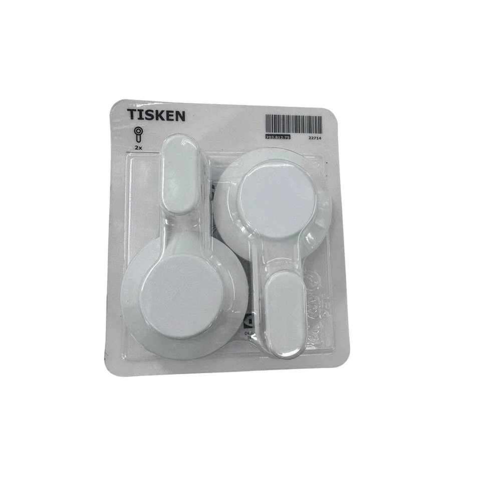 Ikea Tisken 2 Pack Suction Cup Hooks White Waterproof Tight Grip Bathroom Shower